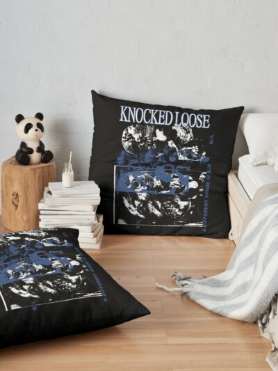 Knocked Loose Band Throw Pillow Official Knocked Loose Merch