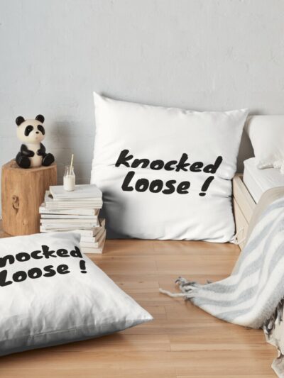 Knocked Loose Hoodie Throw Pillow Official Knocked Loose Merch