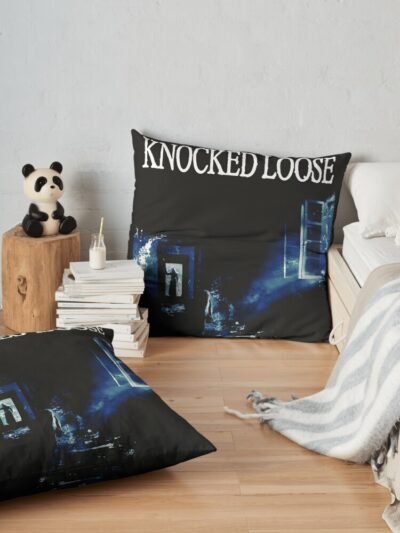 Knocked Loose Art Throw Pillow Official Knocked Loose Merch