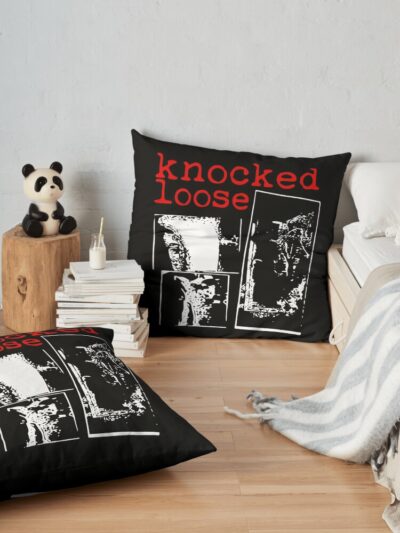 Knocked Loose Classic Throw Pillow Official Knocked Loose Merch