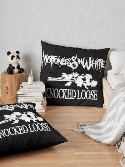 Motionless Knocked In Loose 2021 Menlu Throw Pillow Official Knocked Loose Merch