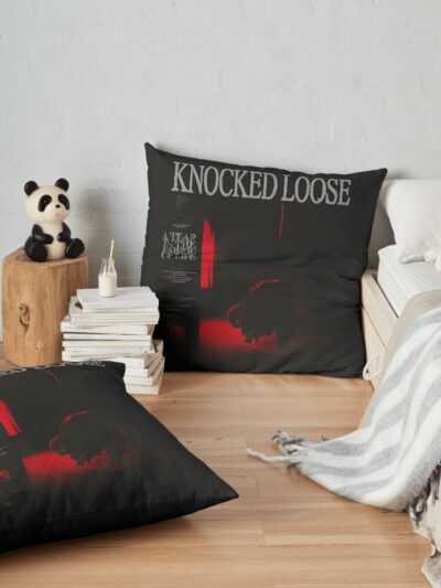 Knocked Loose Art Throw Pillow Official Knocked Loose Merch