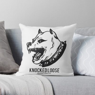 Knocked Loose Art Throw Pillow Official Knocked Loose Merch