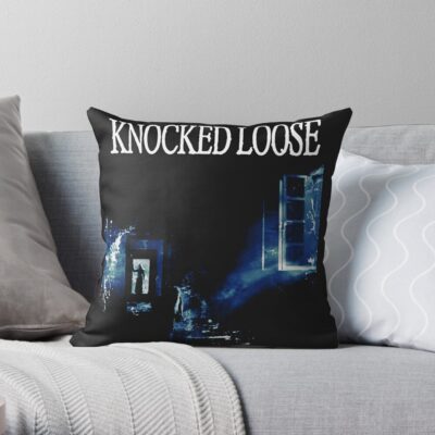 Knocked Loose Art Throw Pillow Official Knocked Loose Merch