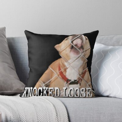 Knocked Loose Merch Throw Pillow Official Knocked Loose Merch