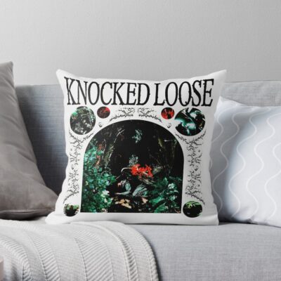 Knocked Loose Art Throw Pillow Official Knocked Loose Merch