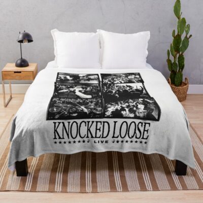 Knocked Loose Art Throw Blanket Official Knocked Loose Merch