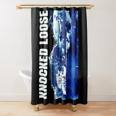 Blue Fire Shower Curtain Official Knocked Loose Merch